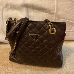 Prada lamb leather purse
